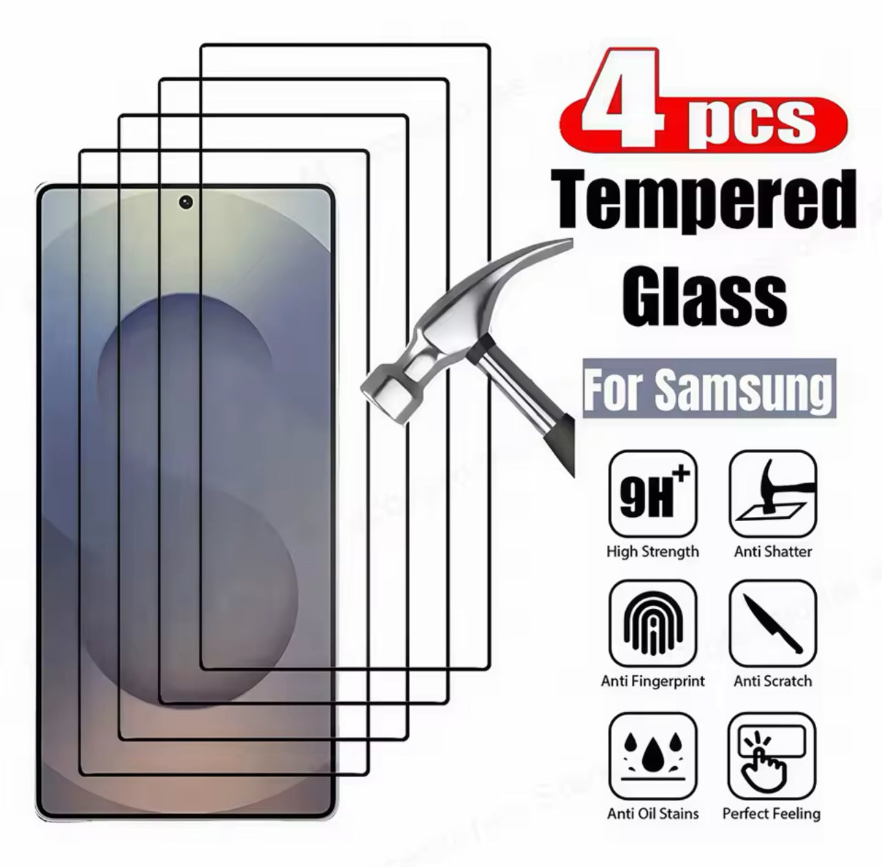 PJun Branded Easy-Unlock Series ShatterProof Glass Screen Protector- 4pcs Samsung Galaxy S25 Series PJun Branded Easy-Unlock Series ShatterProof Glass Screen Protector- 4pcs Samsung Galaxy S25 Series